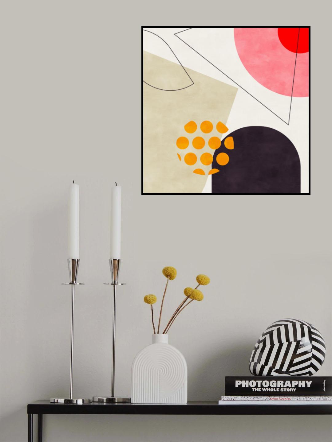 Mid Bauhaus Geometry 8 Kopie Poster och Canvastavla