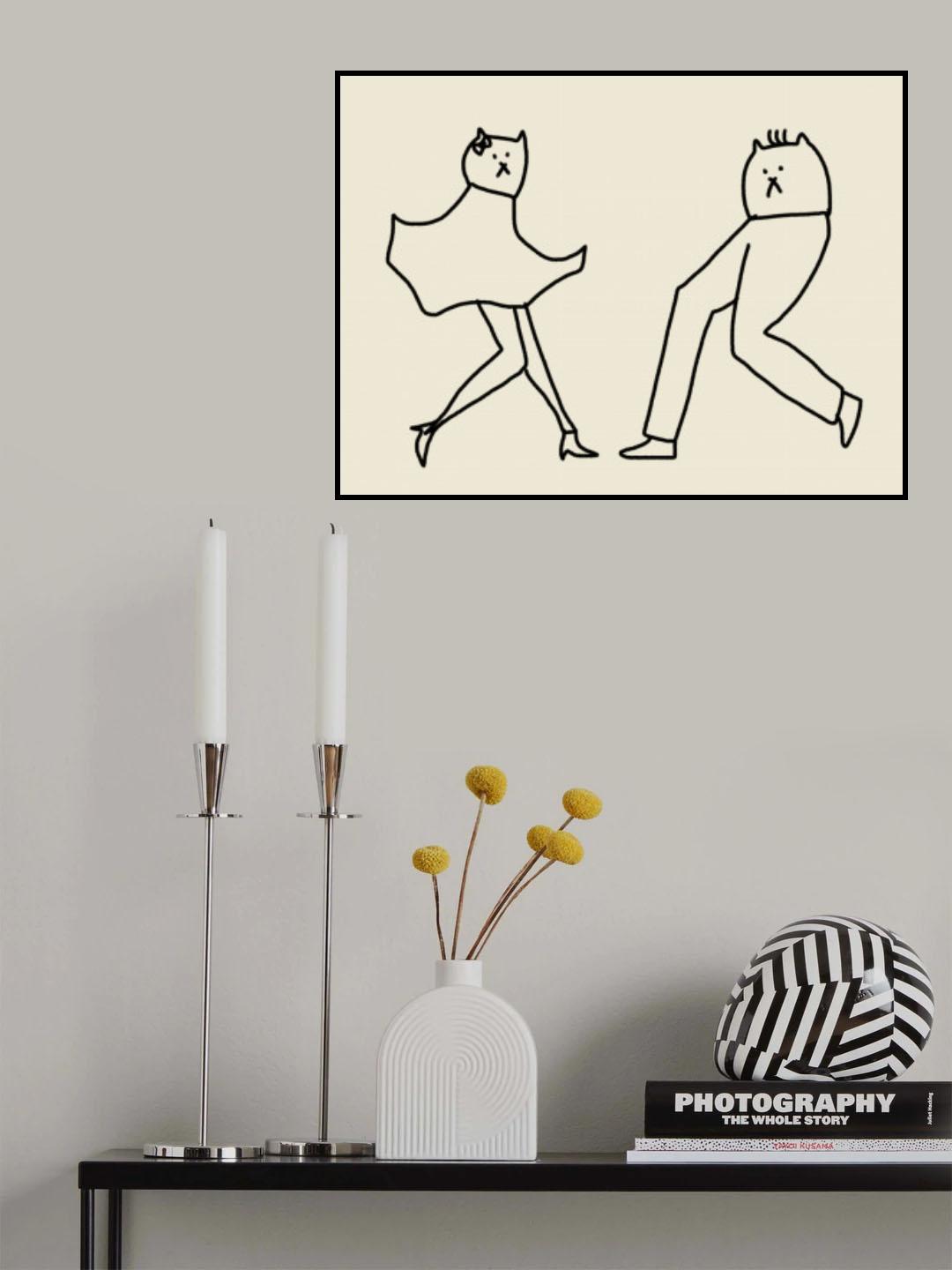Dancing Cats 2 Poster och Canvastavla