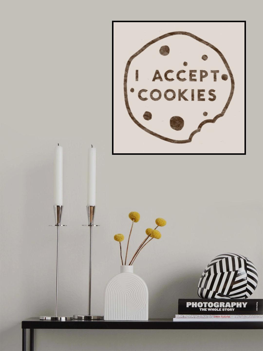 I Accept Cookies Poster och Canvastavla