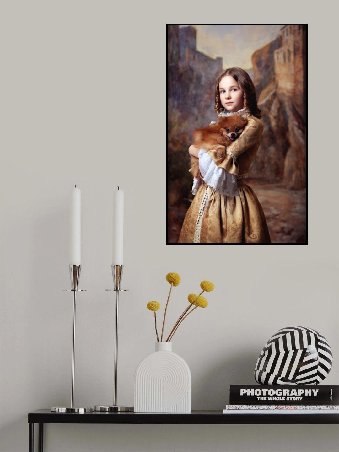A girl and her dog Poster och Canvastavla