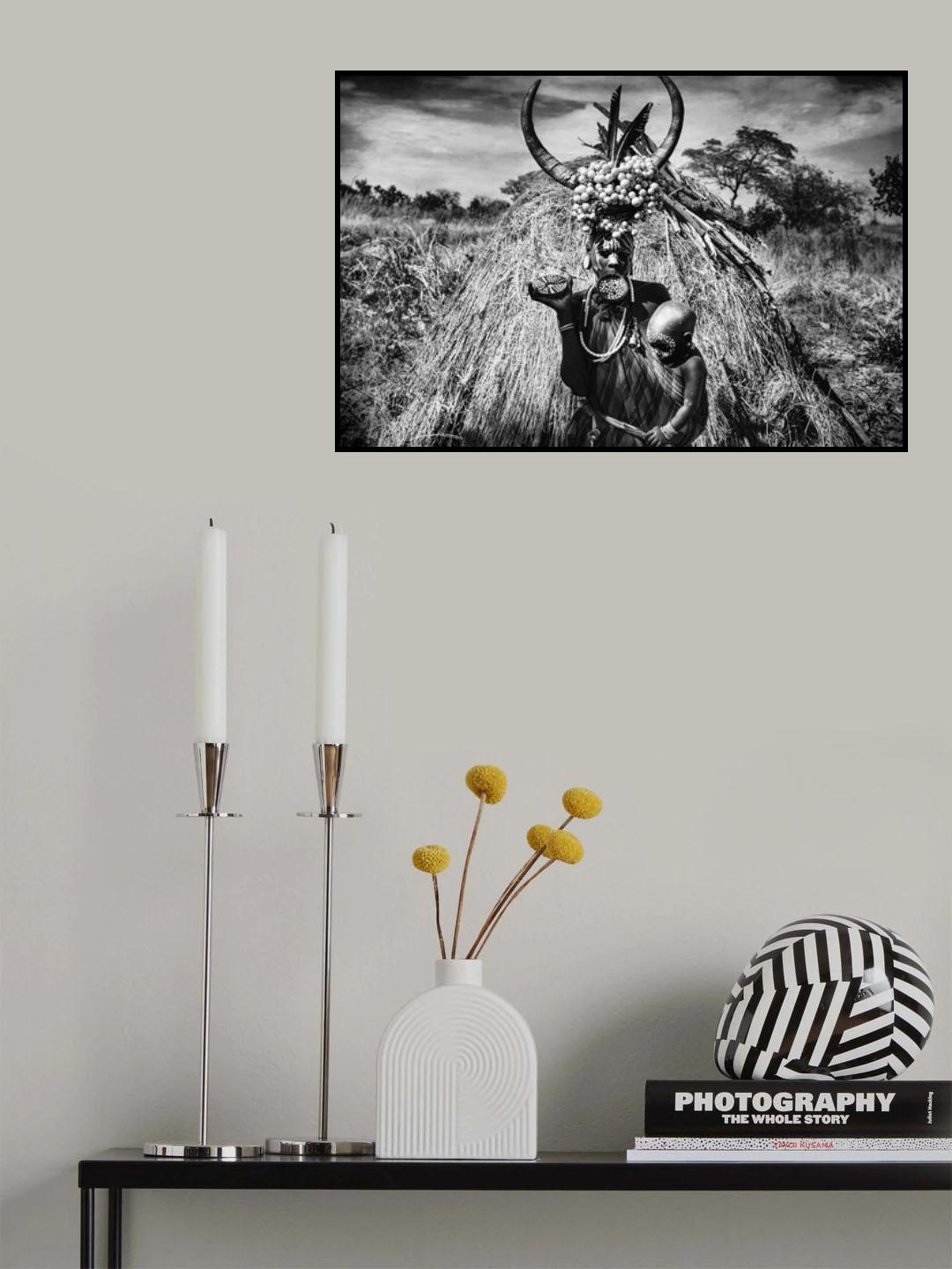 Mursi Village-Omo Poster och Canvastavla