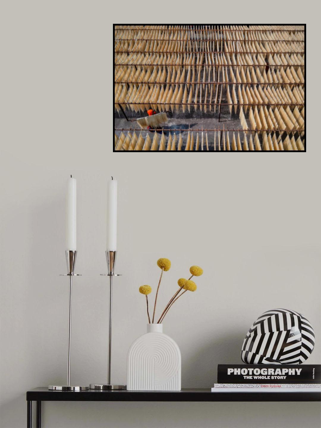 Drying Noodles Poster och Canvastavla