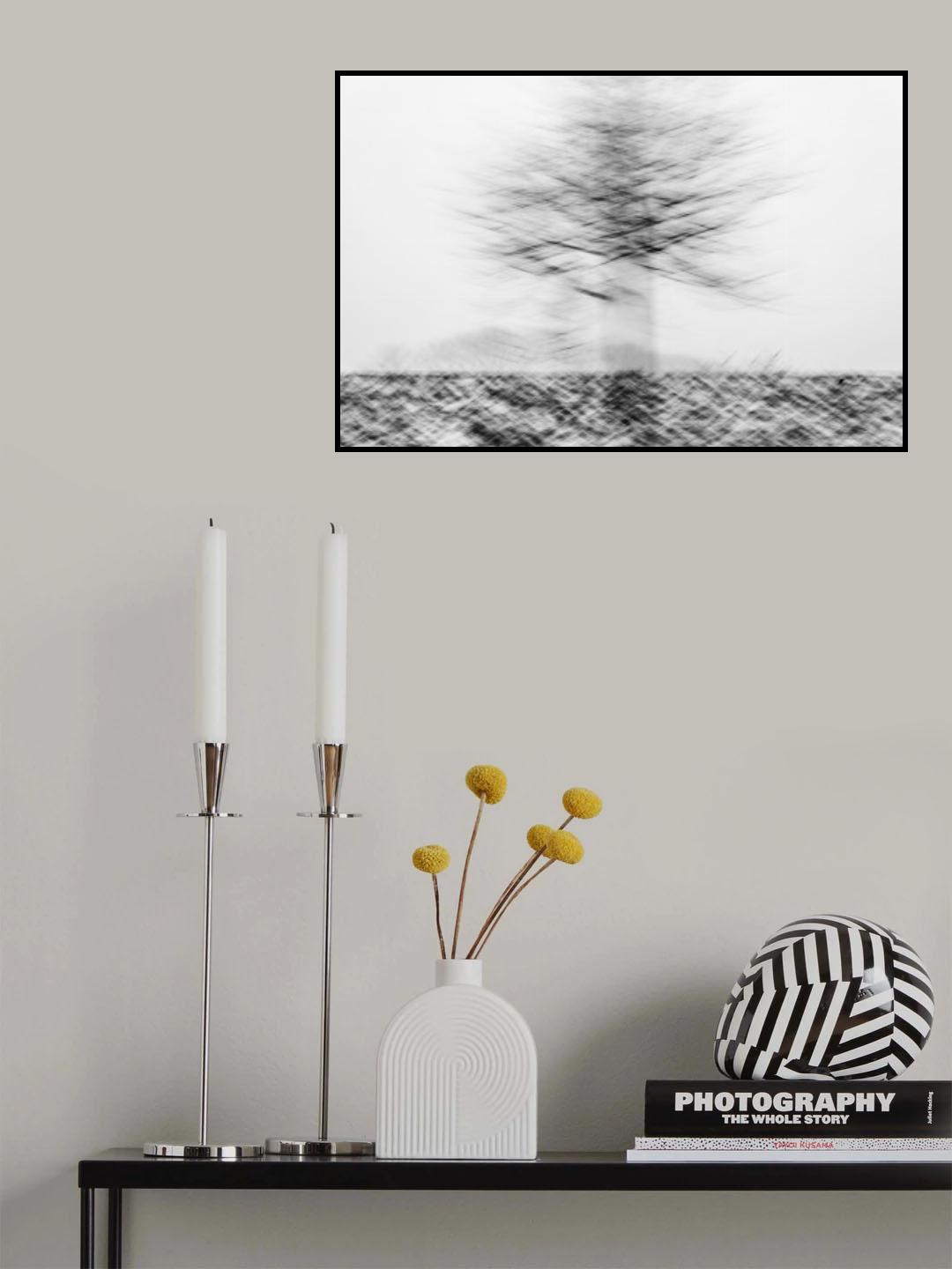 Moving tree in the snow Poster och Canvastavla
