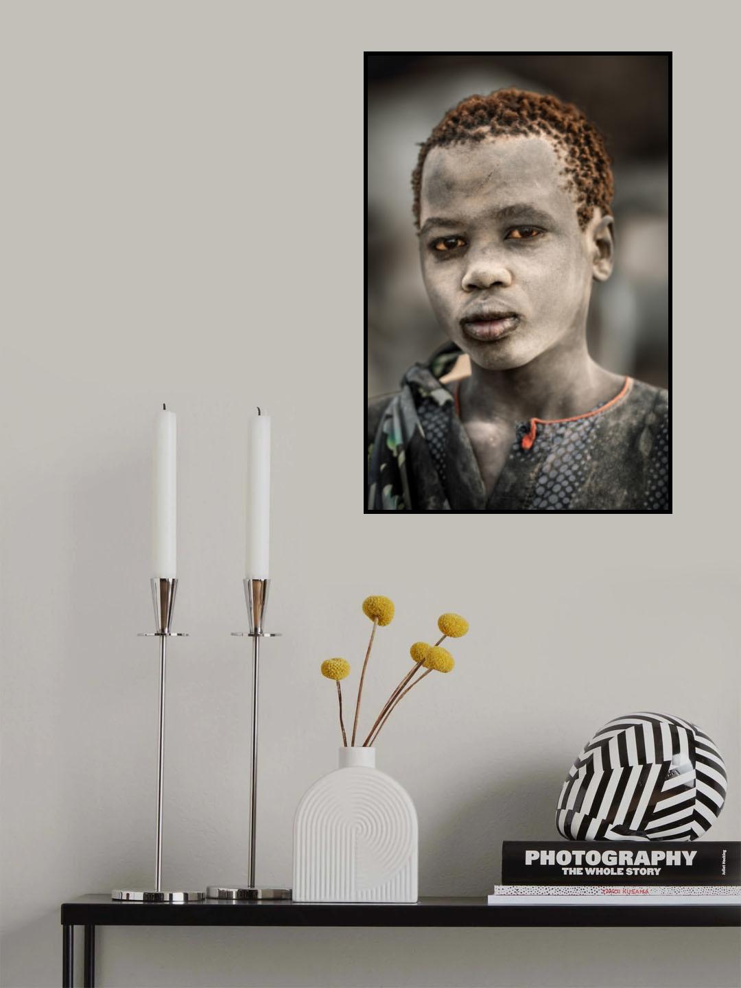 Mundari herds boy Poster och Canvastavla