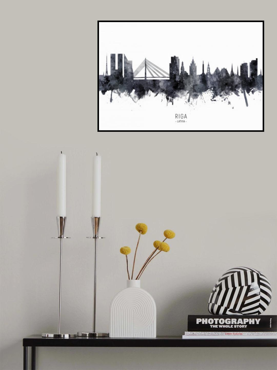 Riga Latvia Skyline Poster och Canvastavla