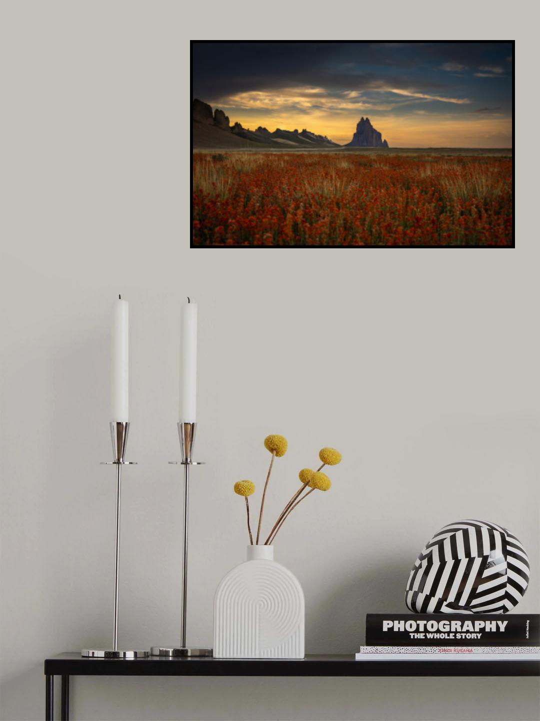 Sunset in Shiprock Poster och Canvastavla