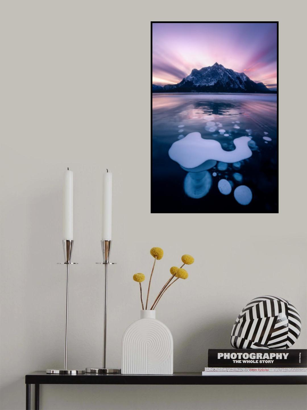 Morning of Frozen Lake Poster och Canvastavla