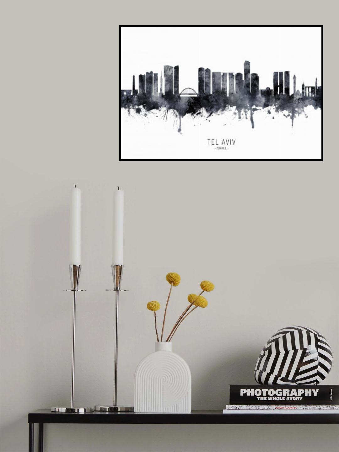 Tel Aviv Israel Skyline Poster och Canvastavla