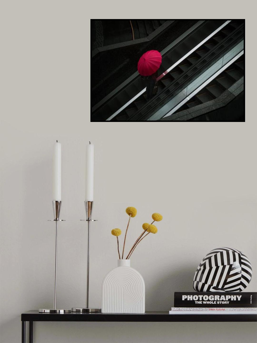Red umbrella Poster och Canvastavla