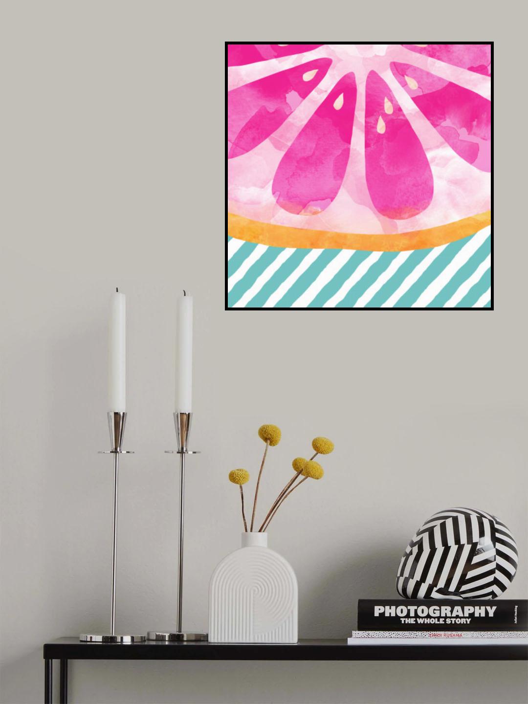 Pink Grapefruit Poster och Canvastavla
