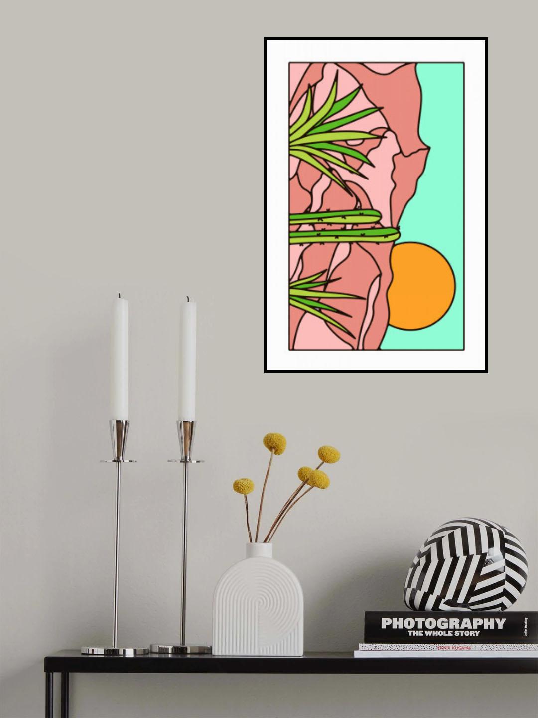 Minimal Desert Sunset Landscape Poster och Canvastavla
