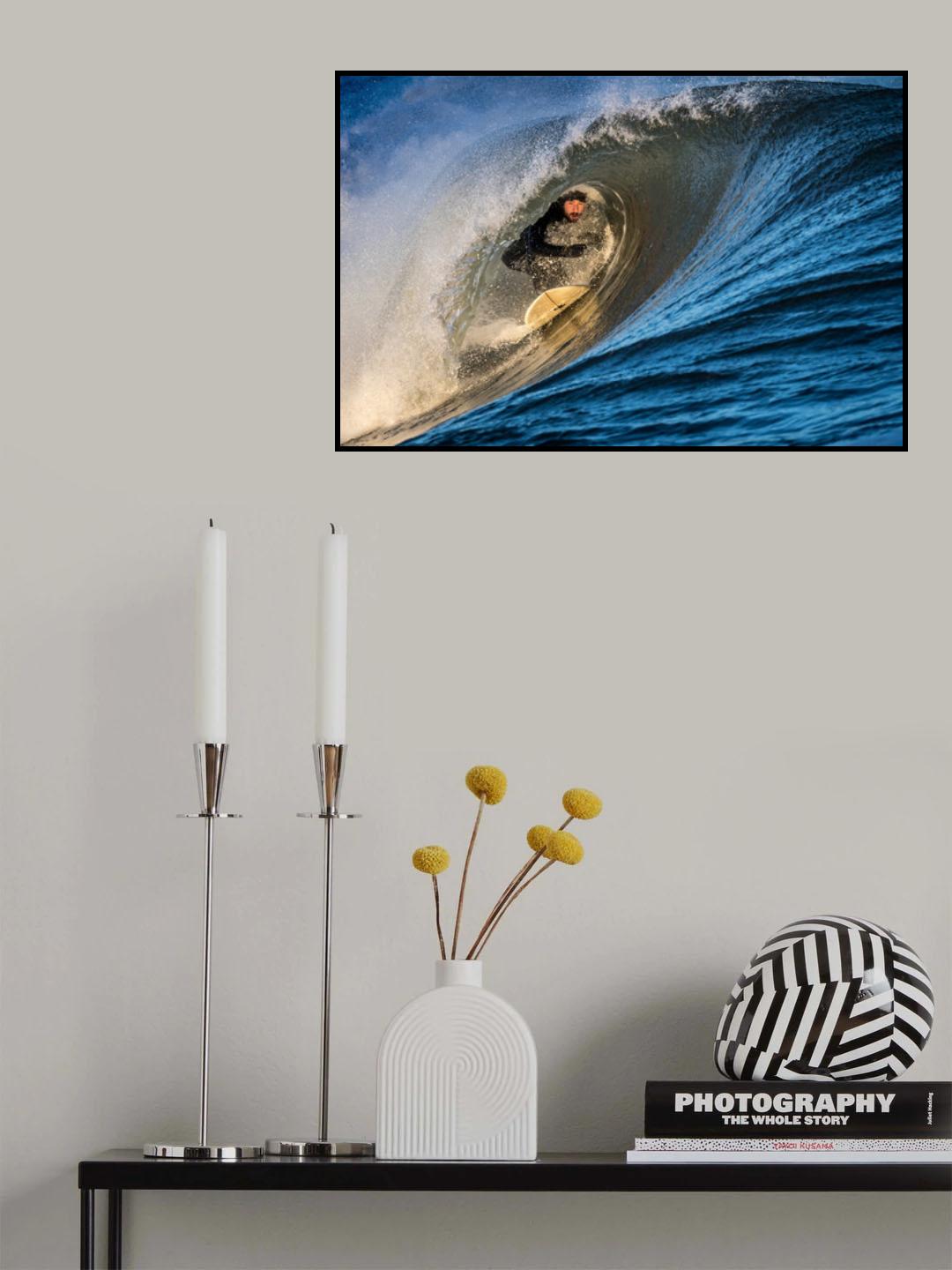 Surfing at New Jersey Beach Poster och Canvastavla