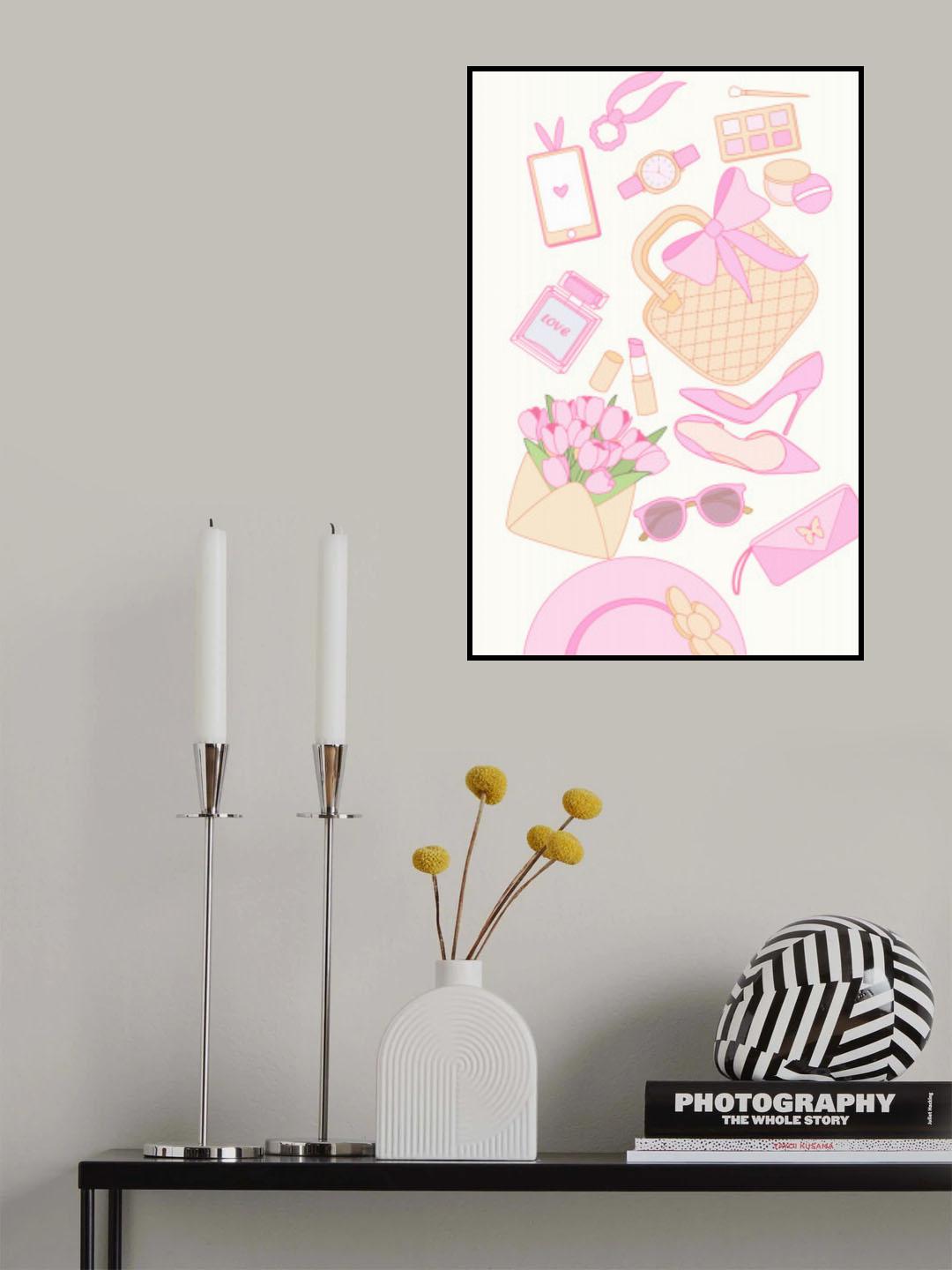Cute pink aesthetic vibe lock Poster och Canvastavla