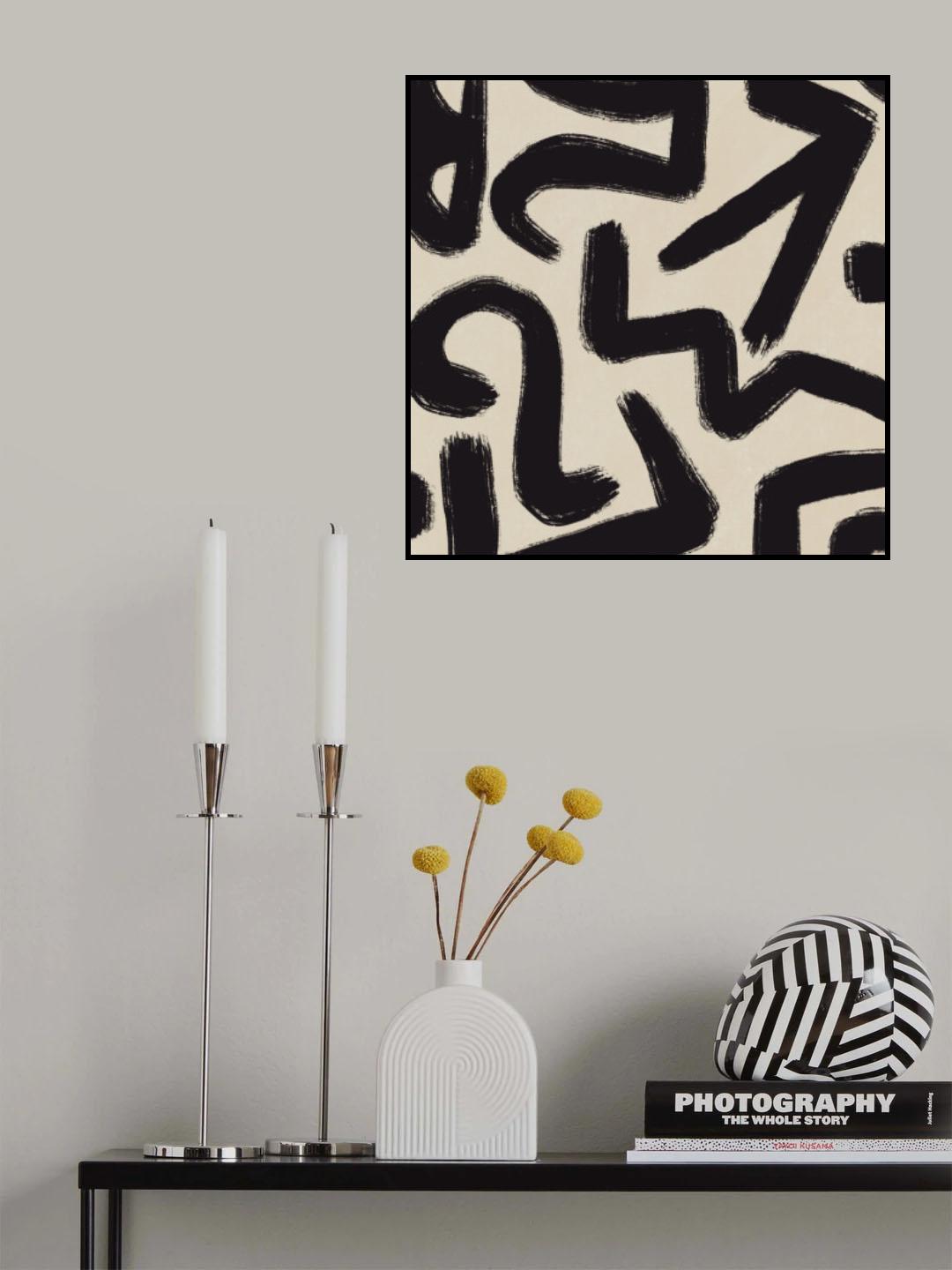 Line art abstract 05 Poster och Canvastavla