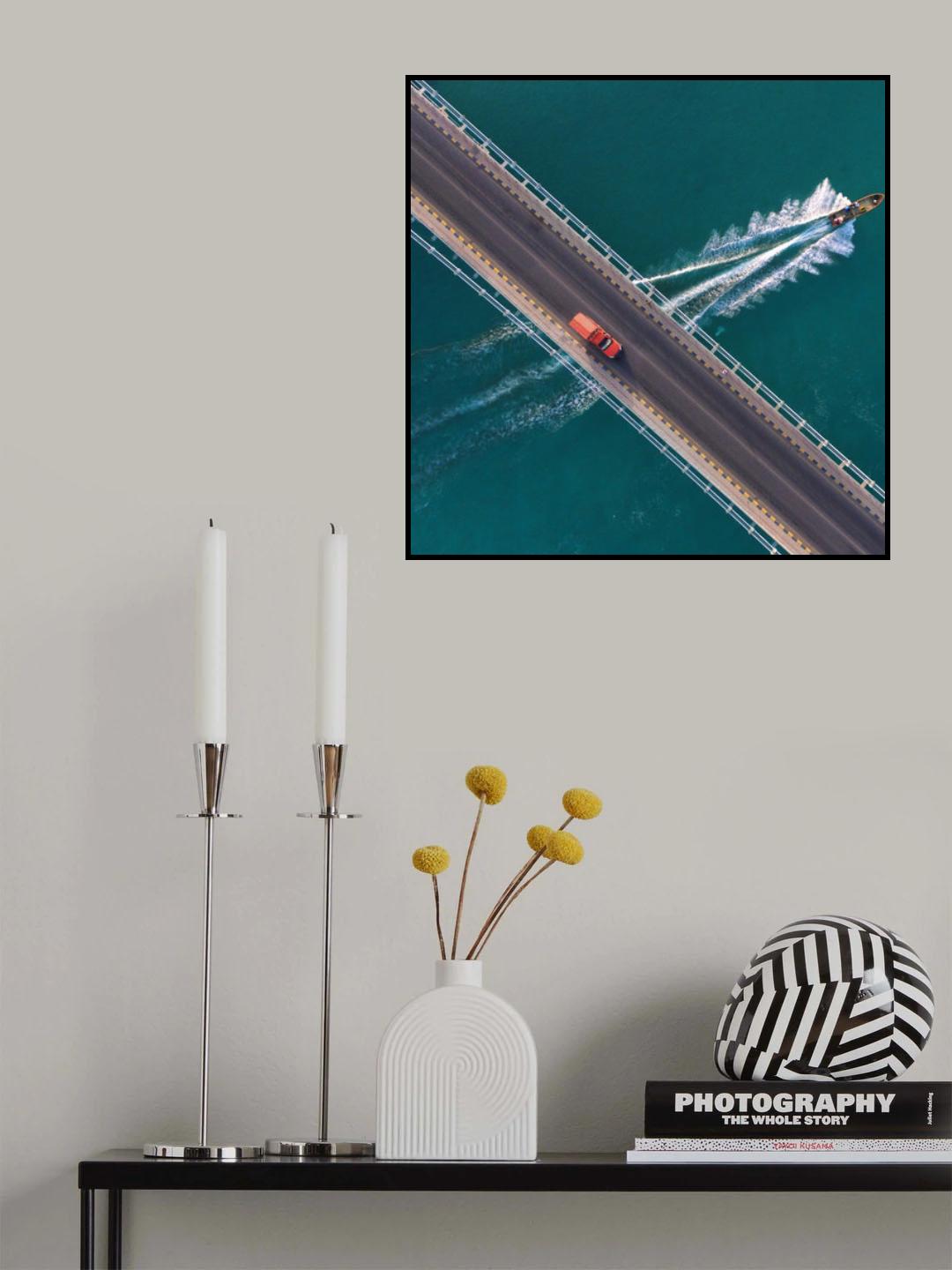 crossing the bridge Poster och Canvastavla
