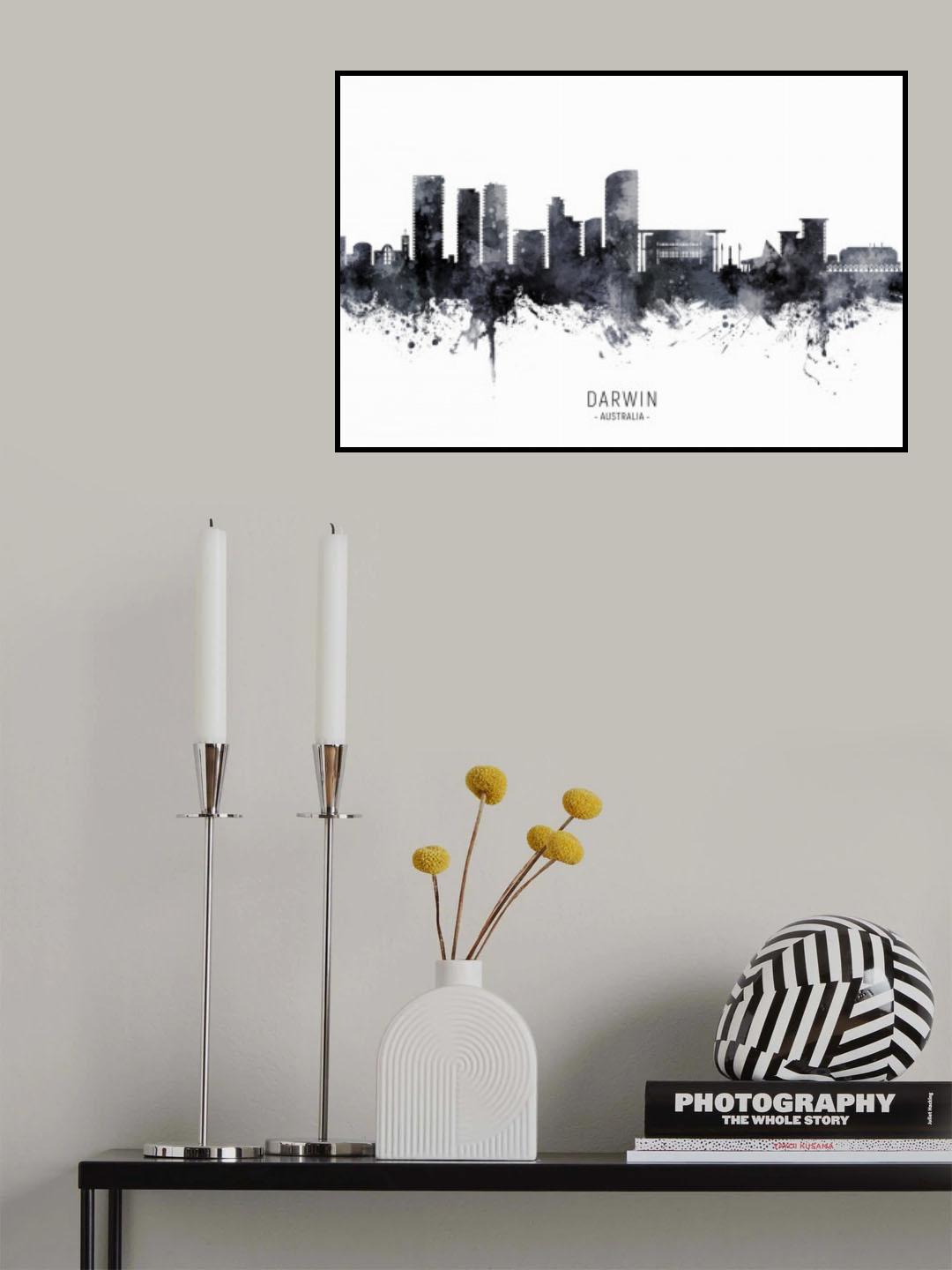 Darwin Australia Skyline Poster och Canvastavla