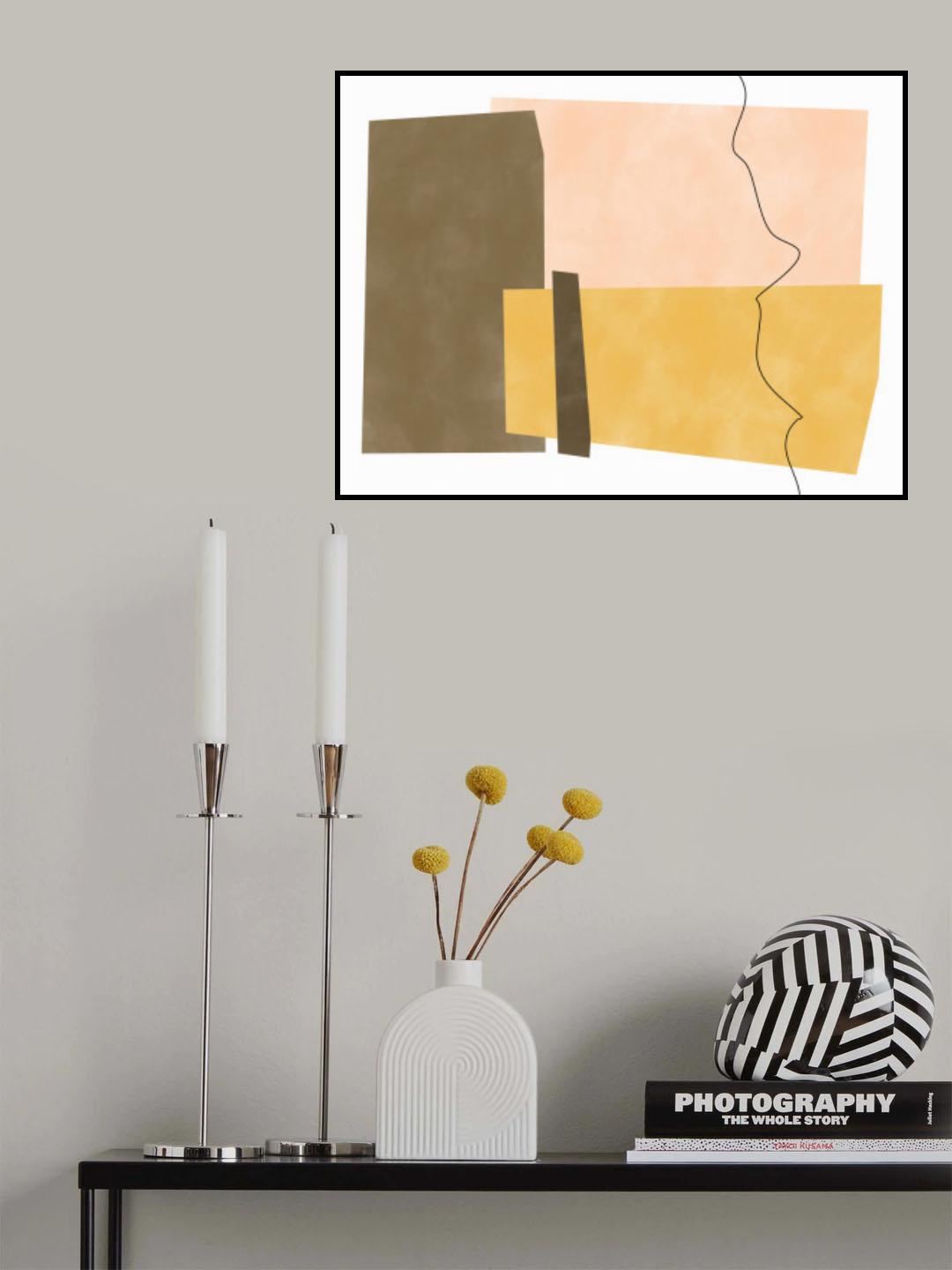 3x4 Aspectratioabstractyellow19 Poster och Canvastavla
