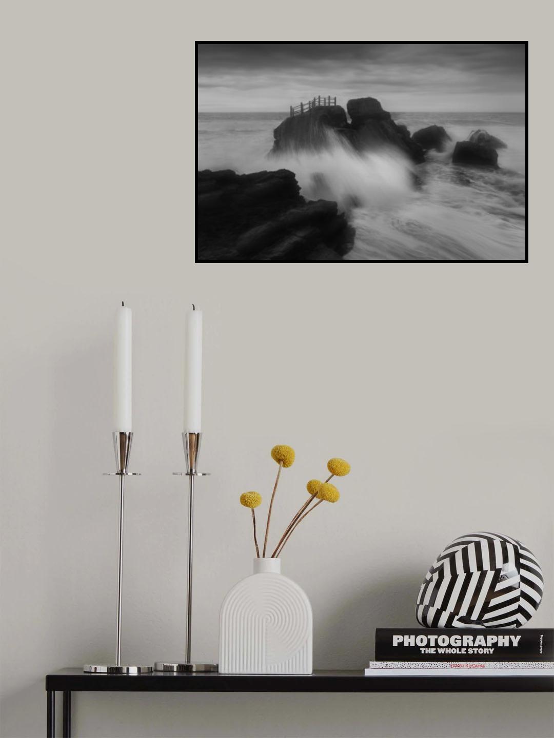 Rocks in Waves Poster och Canvastavla