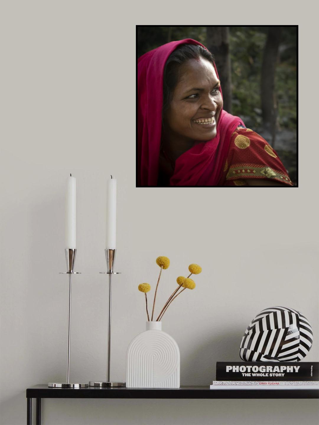 stealing smiles in a village market Poster och Canvastavla