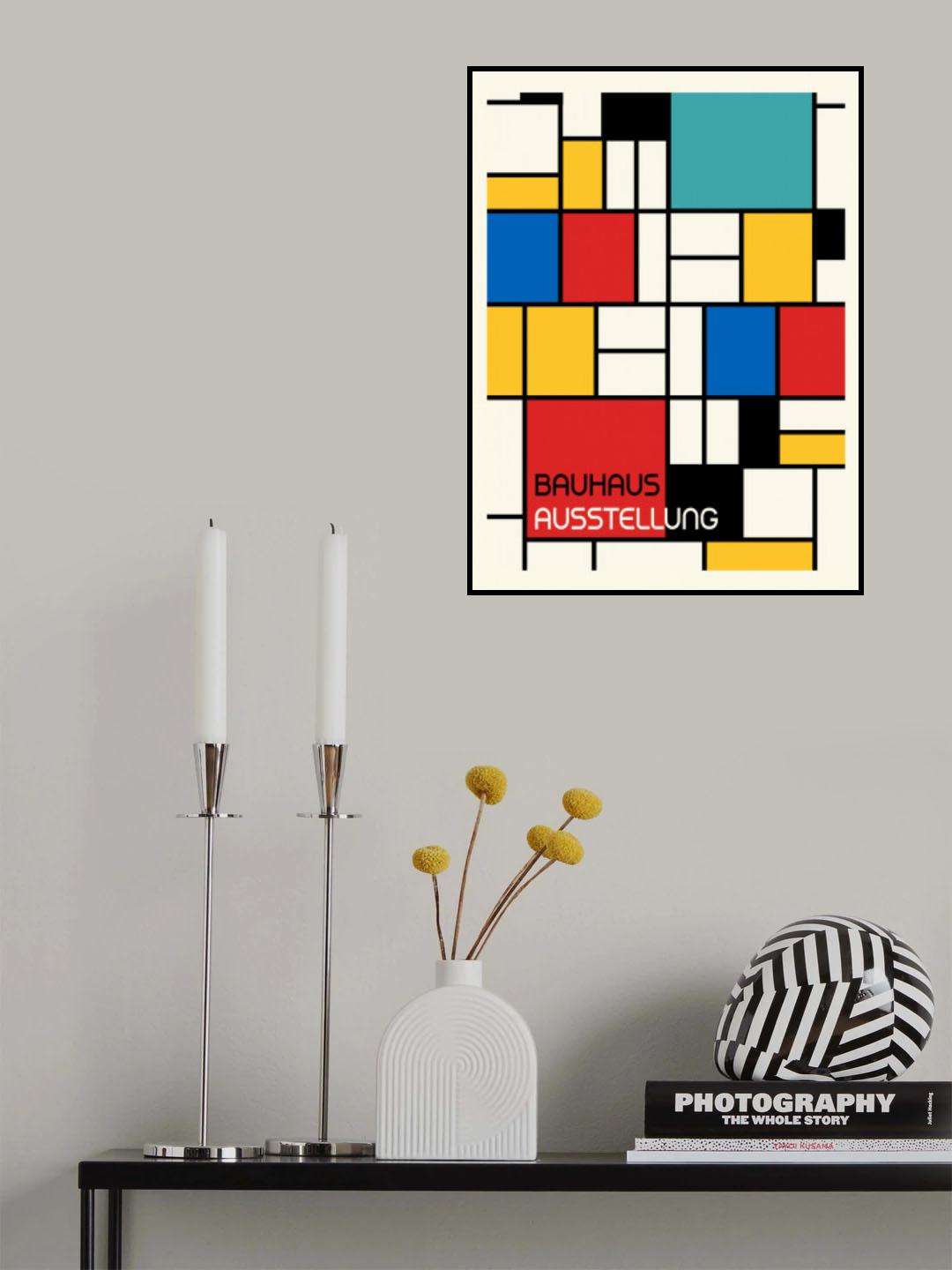 Bauhaus Geometric Design Retro Poster och Canvastavla