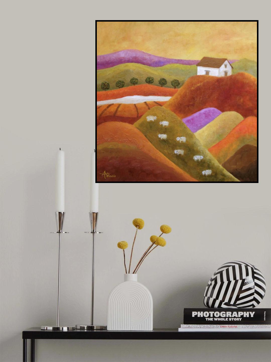 Purple Hills Poster och Canvastavla