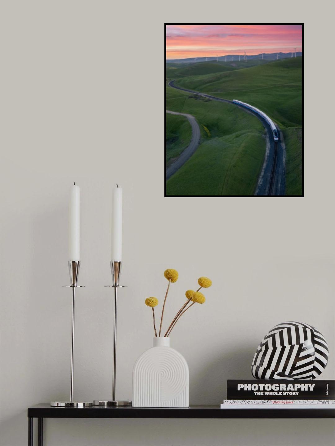 Trains and Windmills Poster och Canvastavla