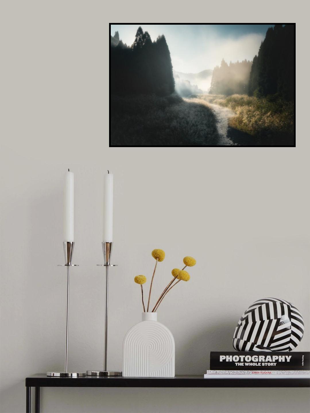 Foggy riverside Poster och Canvastavla