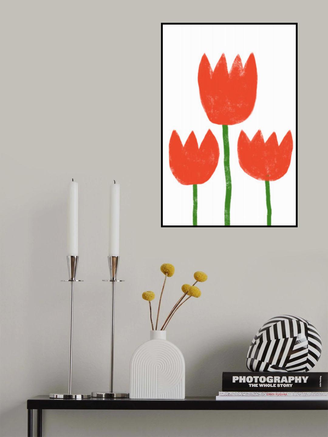 Naive Flowers Poster och Canvastavla