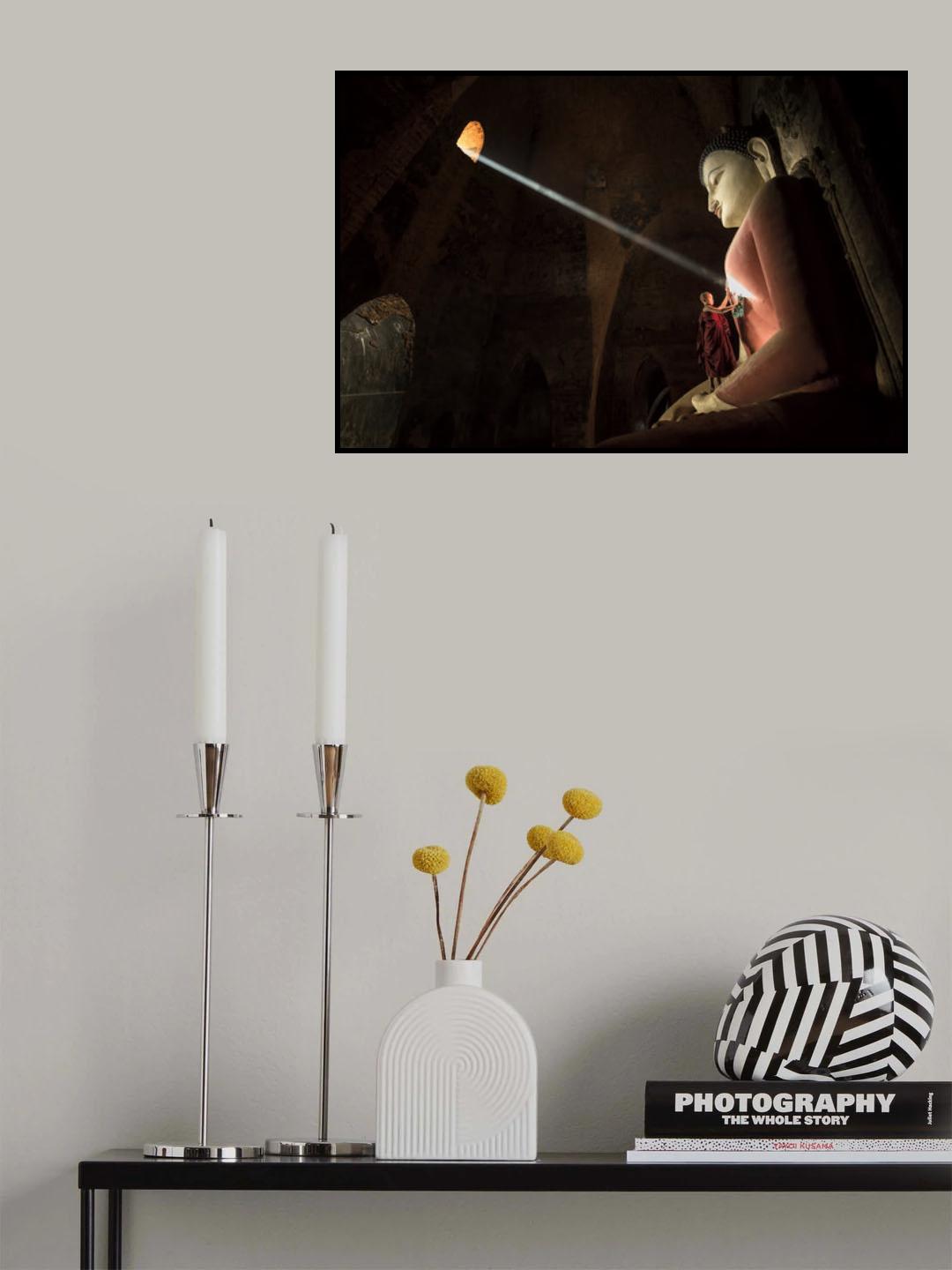 Cleaning The Buddha 2 Poster och Canvastavla