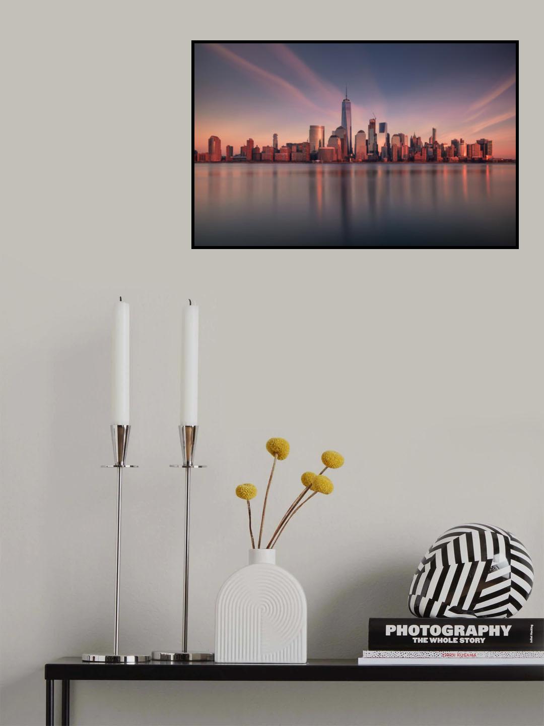 Lower Manhattan at dusk Poster och Canvastavla