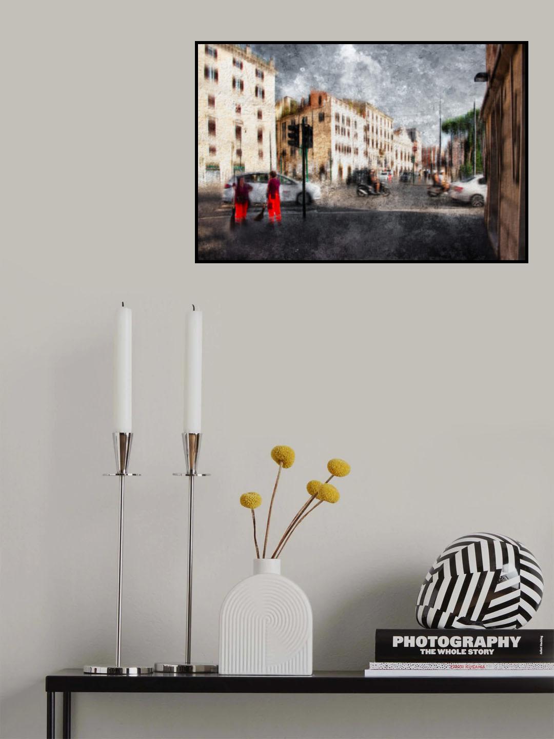 Piazza Arenula in colour Poster och Canvastavla