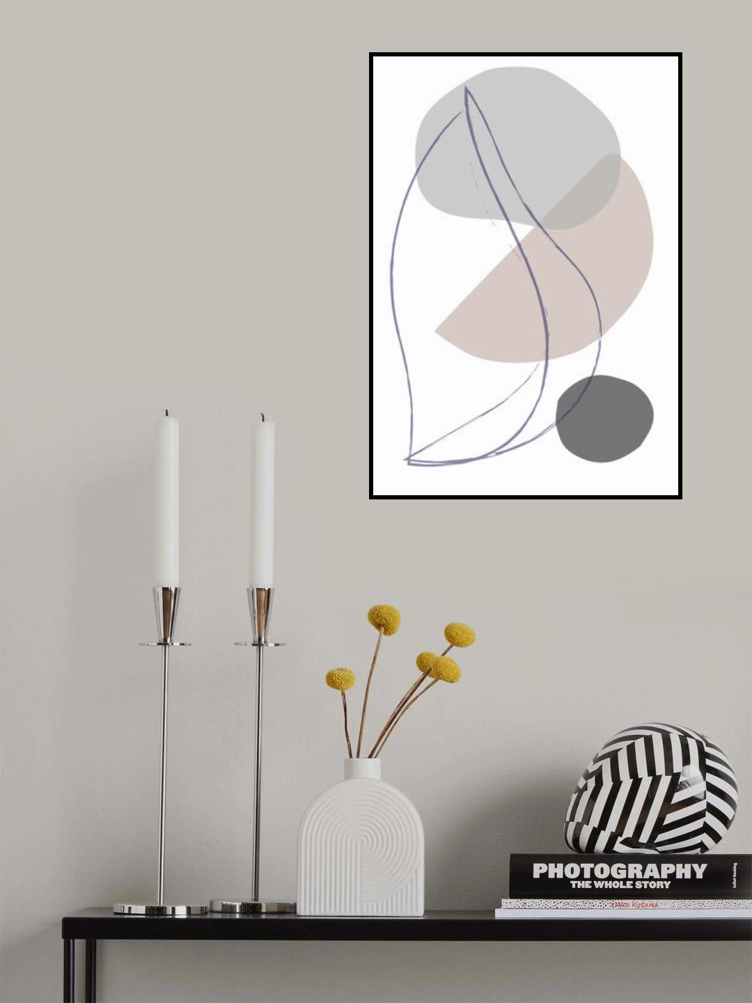 New Shapes Beige 01 Poster och Canvastavla