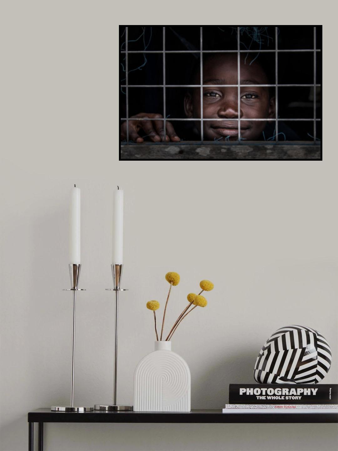 Girl at home in the old Buduburam refugee camp - Ghana Poster och Canvastavla