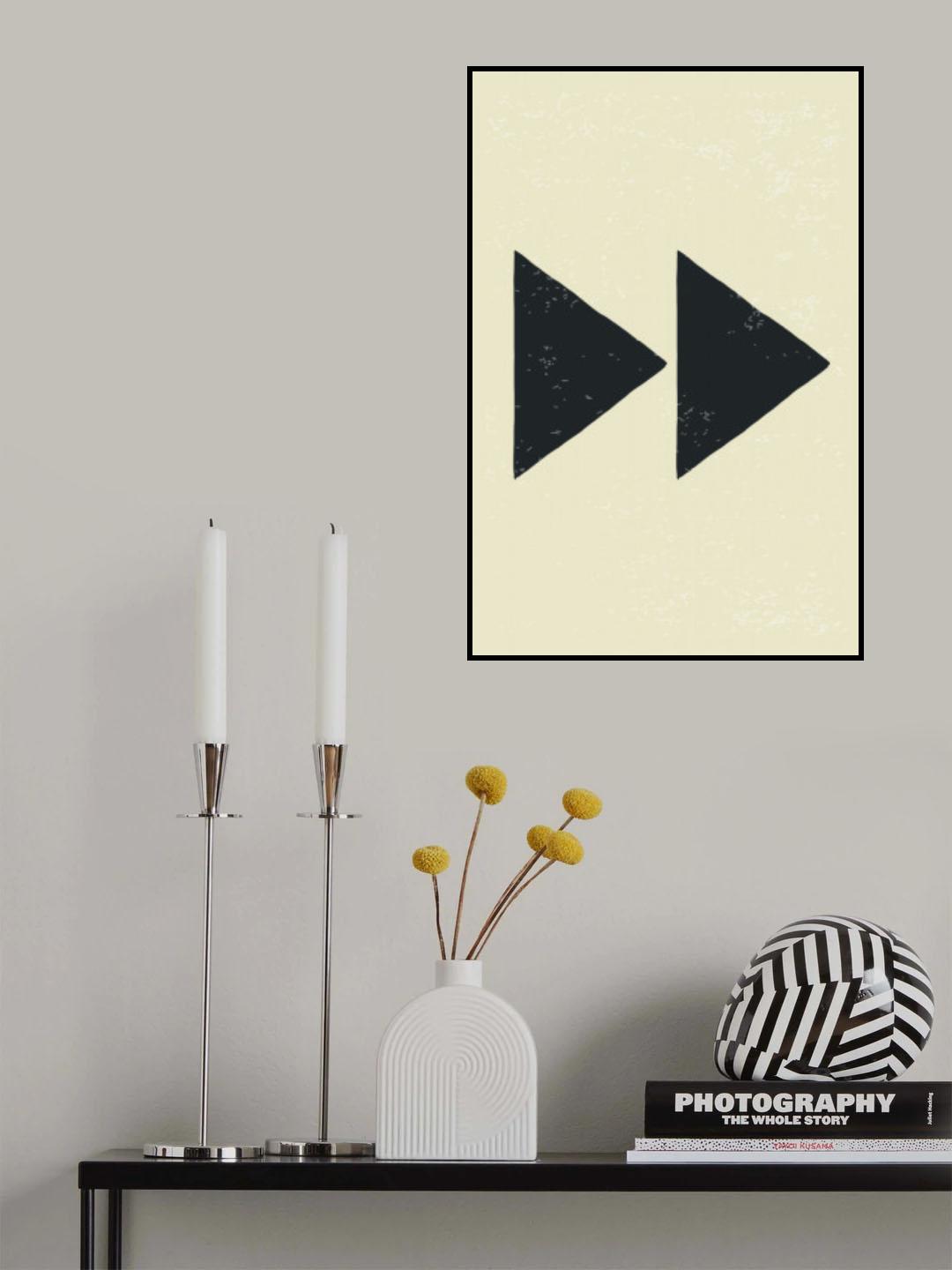 Black Minimal Shapes Series #2 Poster och Canvastavla