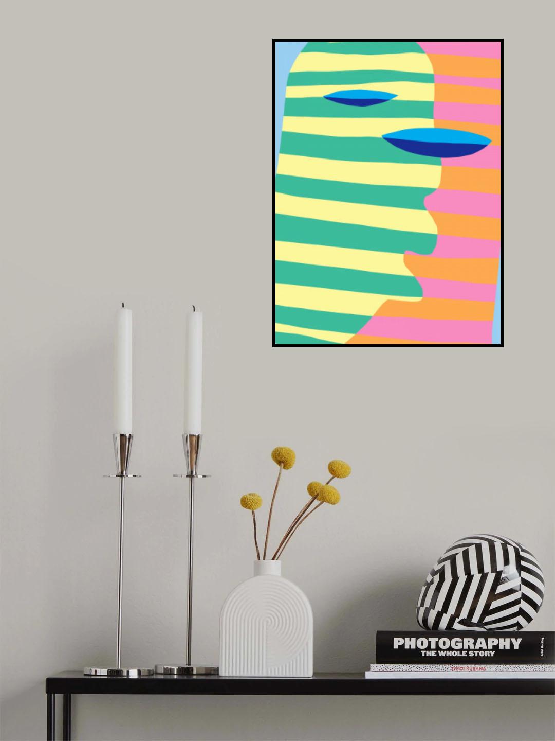 Abstract Stripe Minimal Collage 8 Poster och Canvastavla