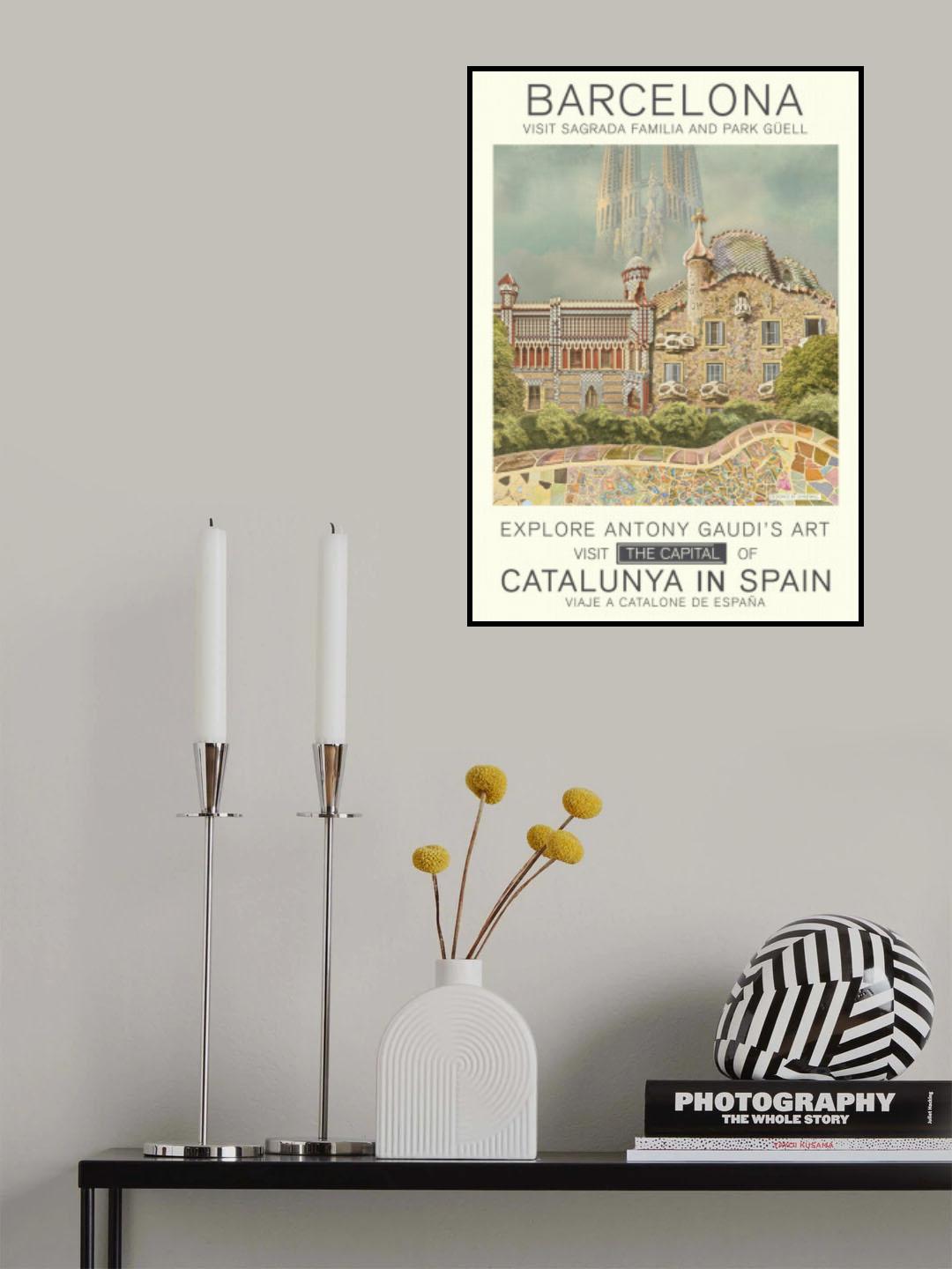 Barcelona print Poster och Canvastavla
