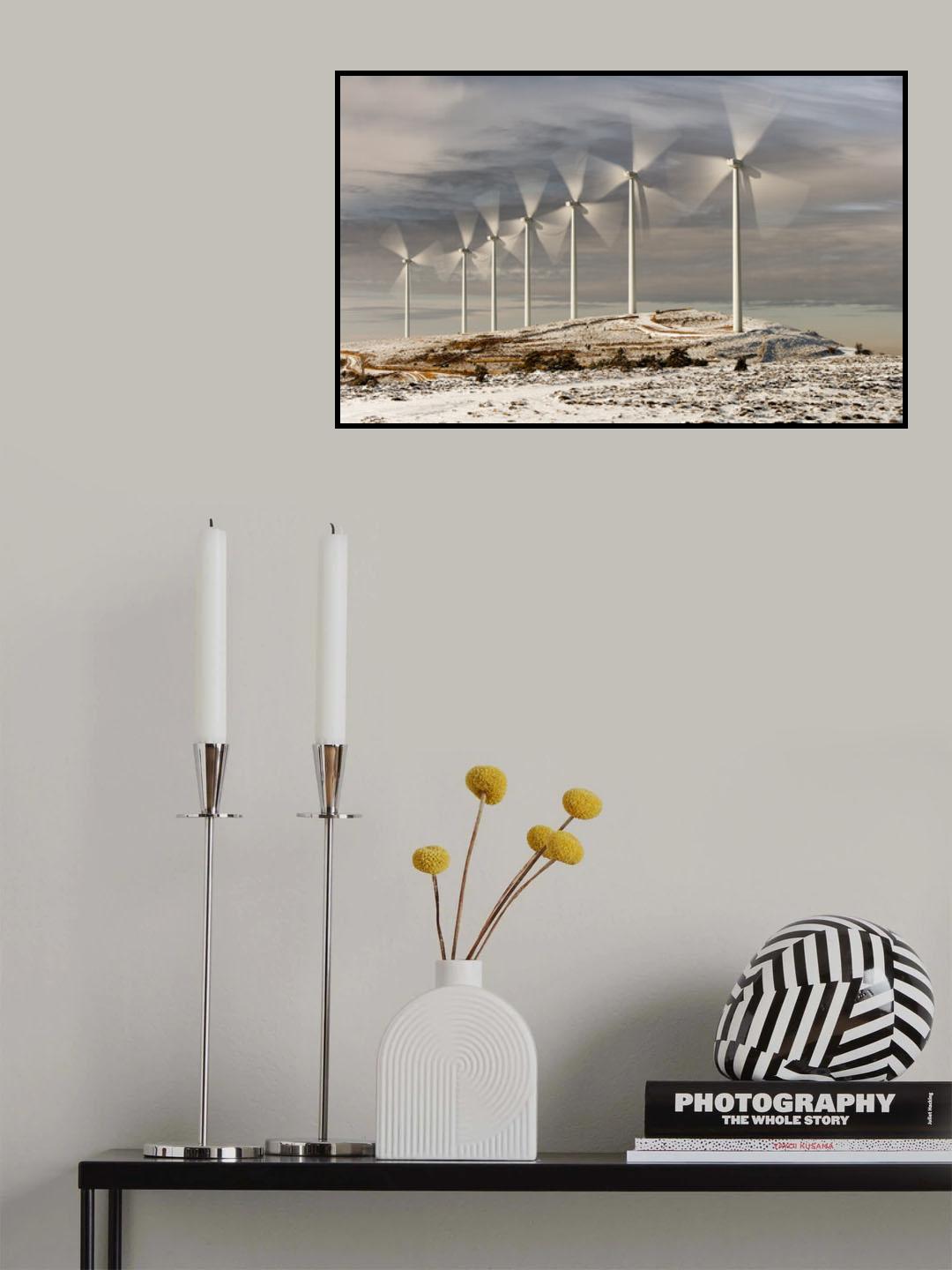 Wind turbines Poster och Canvastavla