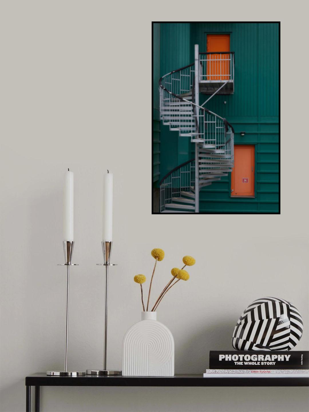 Orange und Grün Poster och Canvastavla