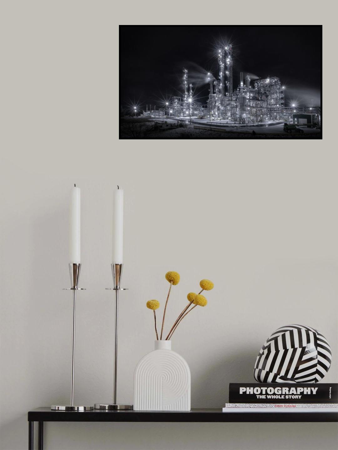 A chemical plant Poster och Canvastavla