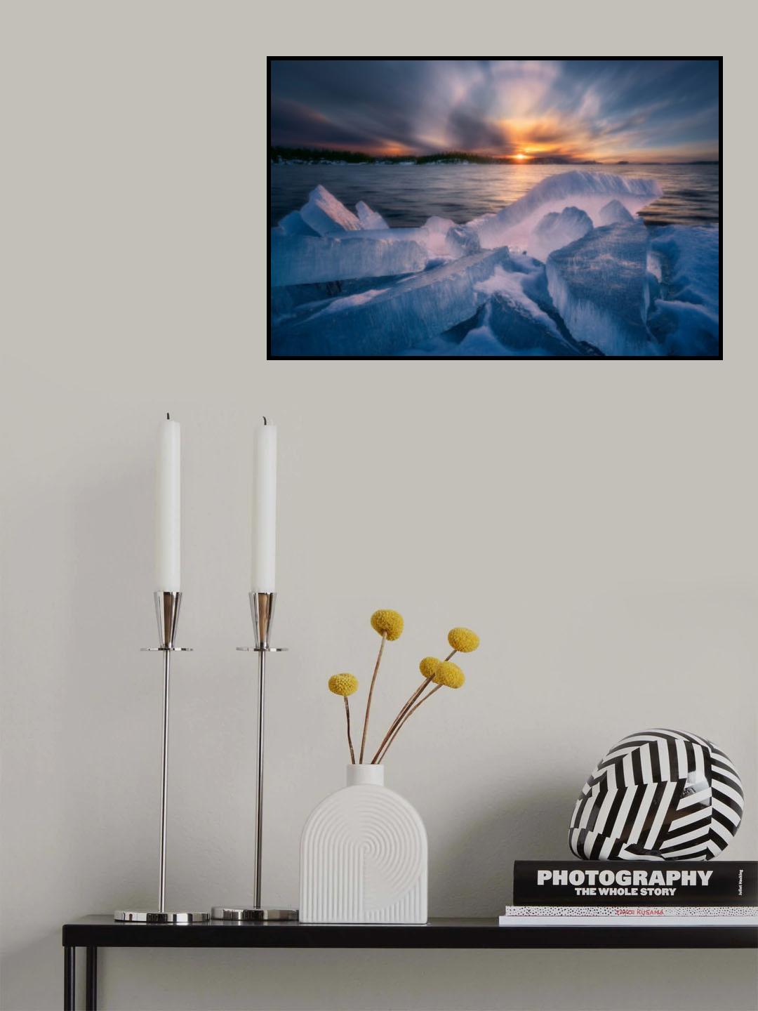 Ice Wreckage in Blessing Halo Poster och Canvastavla