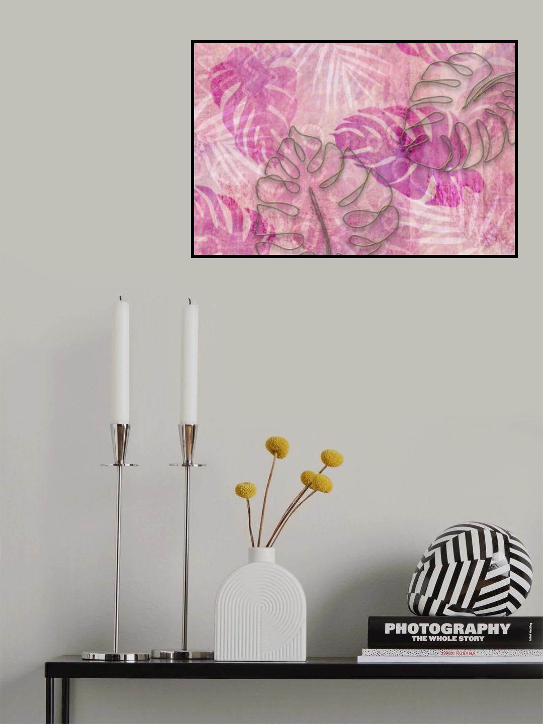 Tropics Embellishment Pink Poster och Canvastavla
