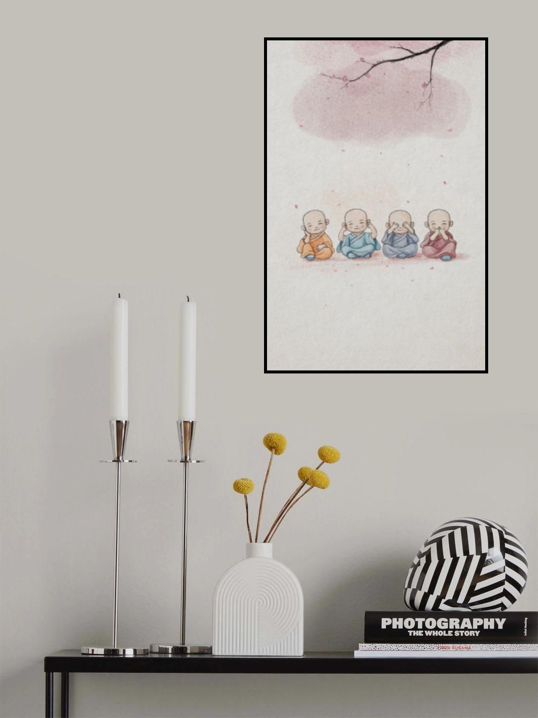Cute Monks Poster och Canvastavla