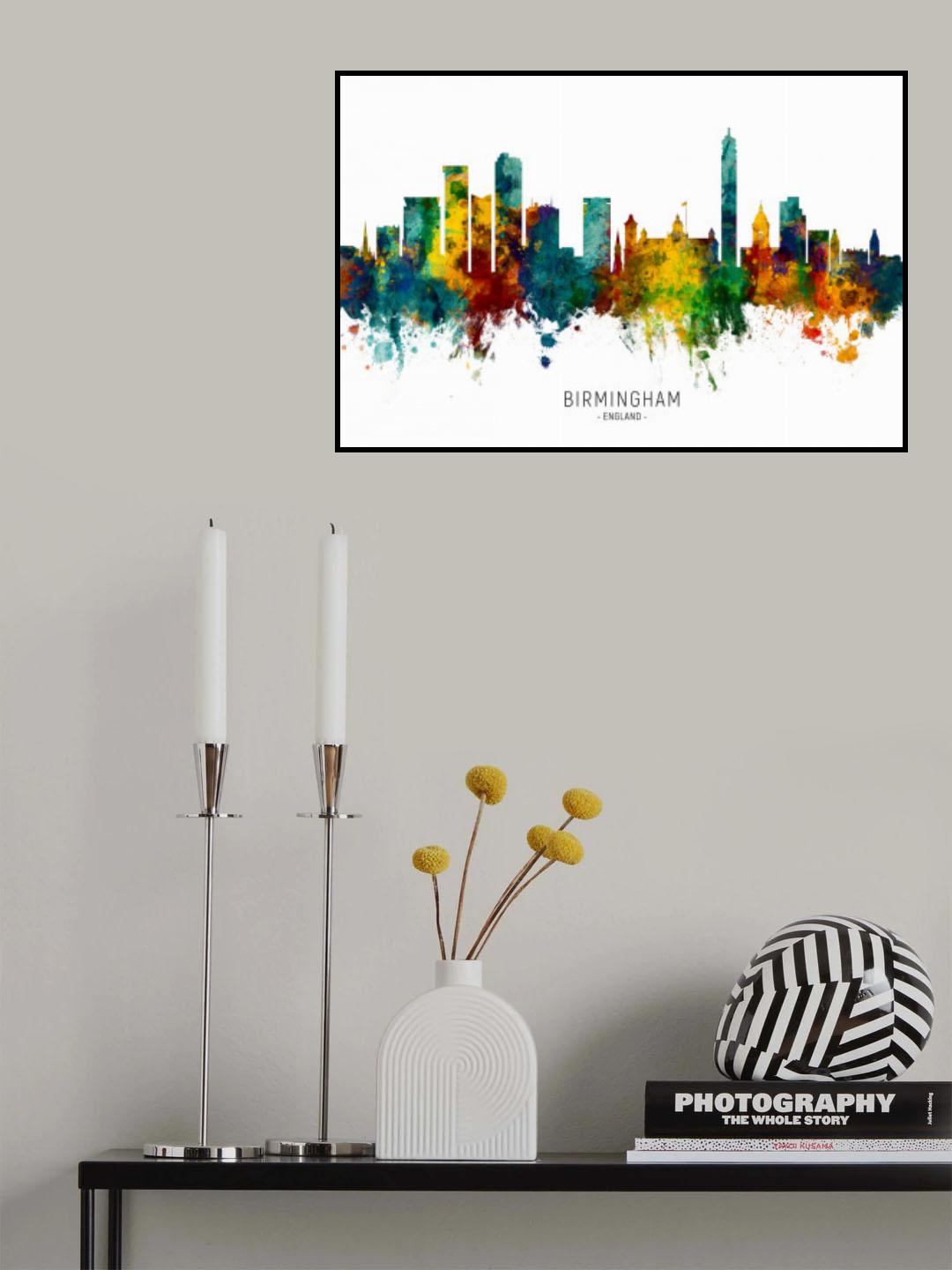 Birmingham England Skyline Poster och Canvastavla