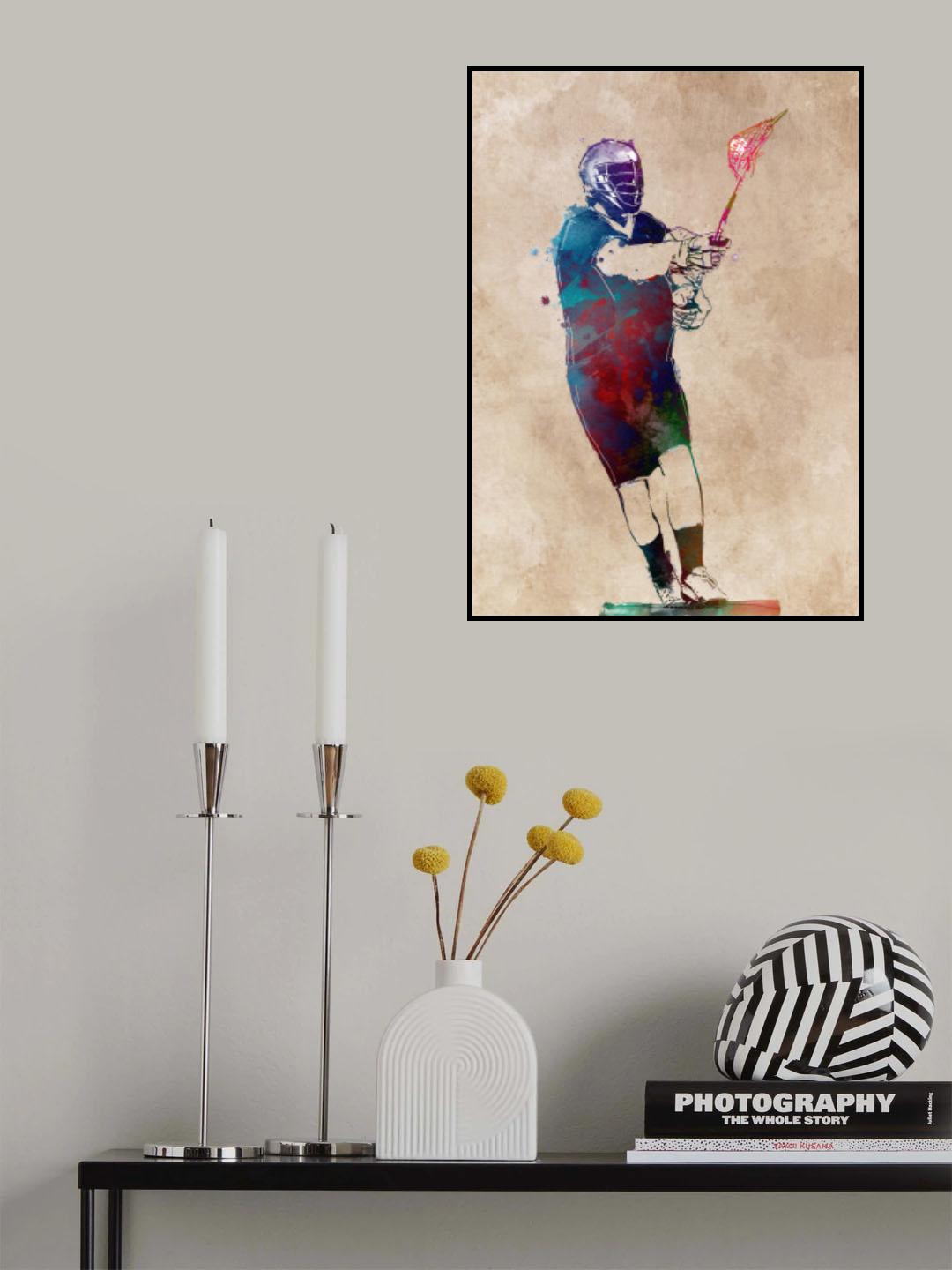 Lacrosse Sport Art 6 Poster och Canvastavla