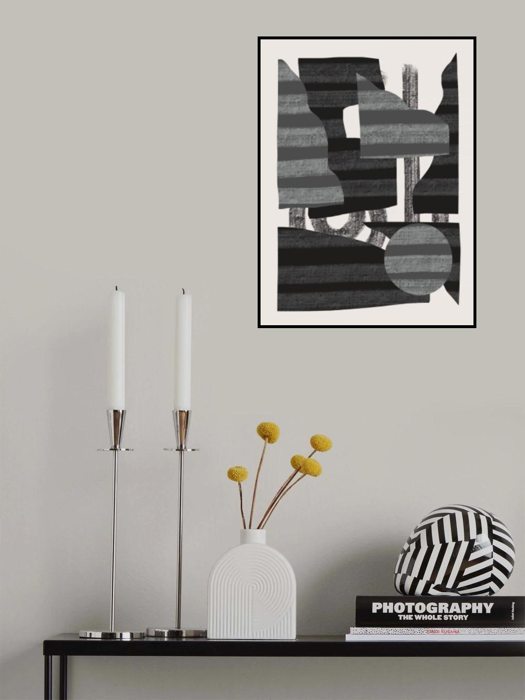 Abstract Stripe Minimal Collage 26 Poster och Canvastavla