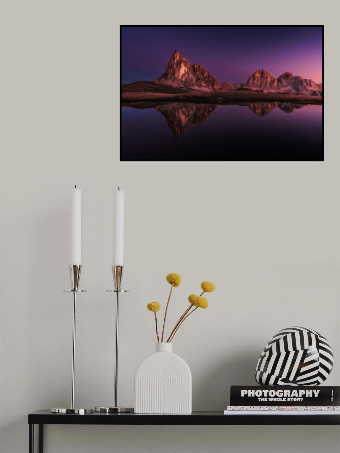 Passo Giau - reflection Poster och Canvastavla