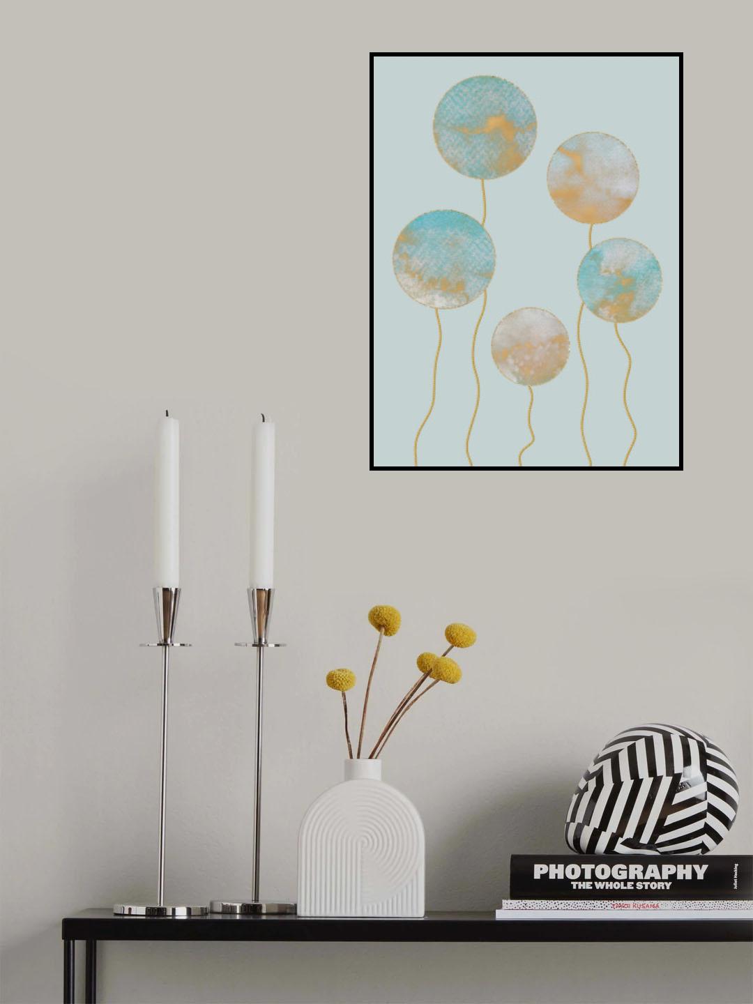Watercolour Circles Poster och Canvastavla