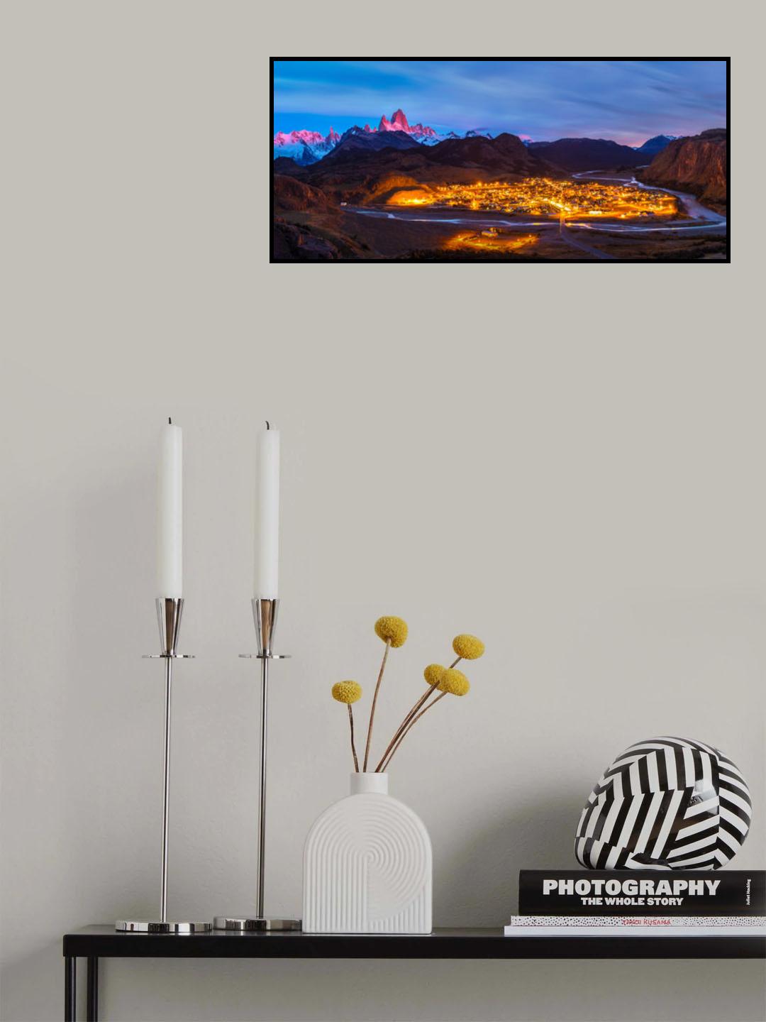 El Chalten in Dawn Poster och Canvastavla