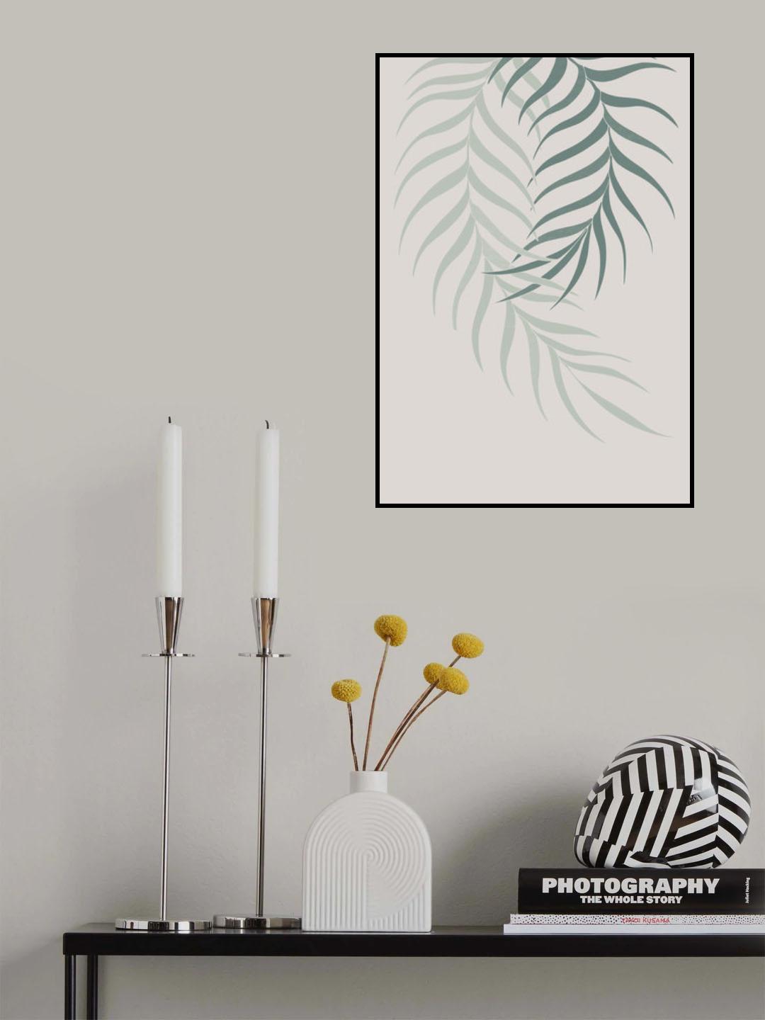 Leaf Frilly Green Poster och Canvastavla
