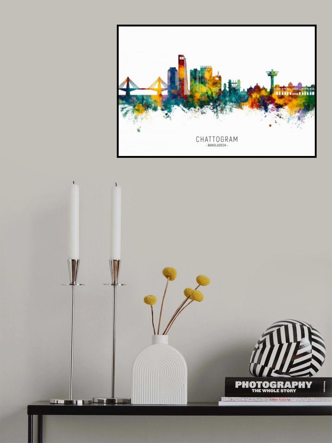 Chattogram Bangladesh Skyline Poster och Canvastavla